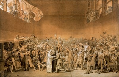 The Tennis Court Oath, 20th June 1789 (detail) by Jacques Louis David